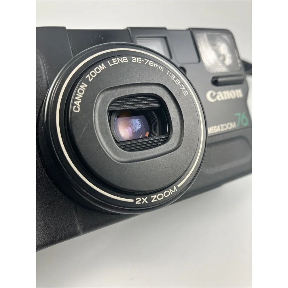 Canon Sure Shot Mega Zoom 76 35mm Film Camera 38-76mm Lens – For Parts or Repair